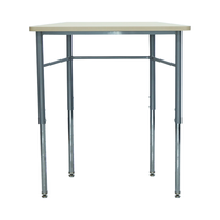Bureau d'étude réglable pour adulte avec étagère optique trapézoïdale
