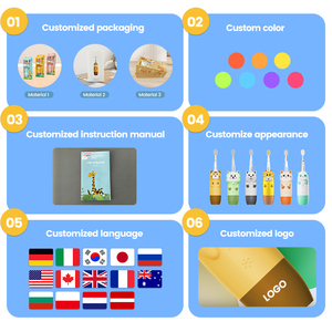 Thông minh phim hoạt hình trẻ em bàn chải đánh răng điện pin tự động siêu âm bàn chải đánh răng không thấm nước trẻ em nhà sản xuất bàn chải đánh răng - Product Image 5