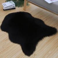 Tapis en peluche tissé antidérapant irrégulier et lavable