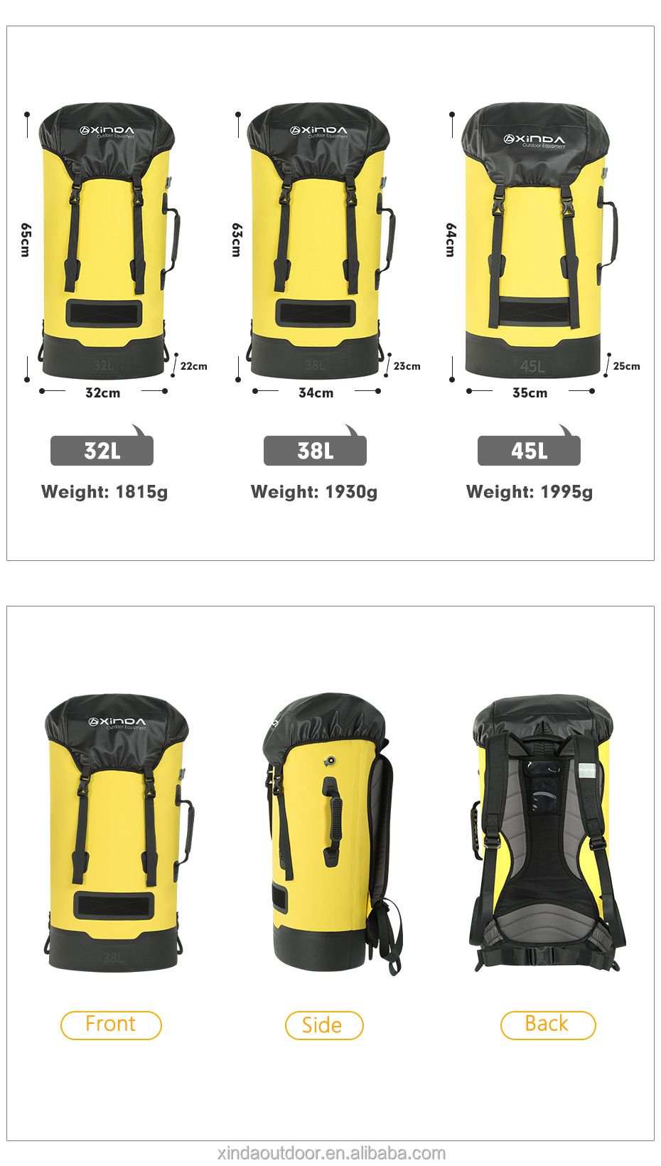 Durable Zaino Canyoning - Waterproof Backpacks for Camping