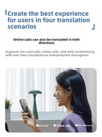 Écouteurs de traduction IA IFLYTEK alimentés par un grand modèle d'interprète, traduction en temps réel dans 60 langues, termes pour les affaires