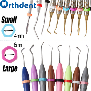 100 Unidades/Caja Anillos de Silicona para Identificación Dental, Anillos de Reconocimiento Coloridos para Instrumentos, Ortodoncia, <span class=keywords><strong>Dentista</strong></span> - Product Image 1