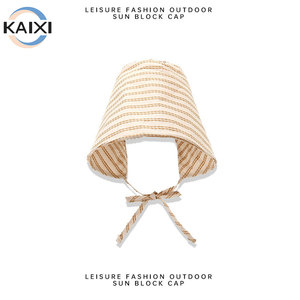 Sombrero de Sol de Ala Ancha con Diseño de Pata de Gallo a Cuadros para Mujer, a la Moda, para Verano, Playa y Exteriores, Venta al por Mayor Personalizada - Product Image 2