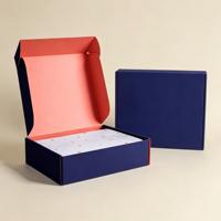 Boîte d'emballage postale personnalisée avec logo, grande, en carton ondulé, auto-adhésive, avec fermeture à glissière auto-adhésive