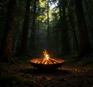 Modern Round Corten Steel <strong>Fire</strong> <strong>Pit</strong> Smokeless Wood Burning Heater for <strong>Camping</strong> - Product Image 4