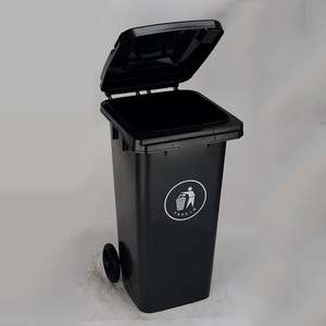 Poubelle d'extérieur de <span class=keywords><strong>120</strong></span> l, boîte de déchets résistante aux particules, divers couleurs, avec roues, livraison gratuite - Product Image 5