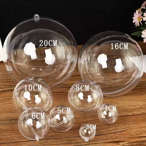 Bán Buôn Tùy Chỉnh Rõ Ràng Giáng Sinh Bóng Cây Treo Trang Trí Trong Suốt Acrylic Nhựa Giáng Sinh Bóng Trang Trí - Product Image 1