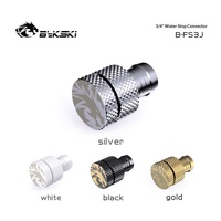 Raccord d'arrêt à 3 voies Bykski B-FS3J Premium Diamond-Grain avec filetage G1/4" pour refroidissement par eau