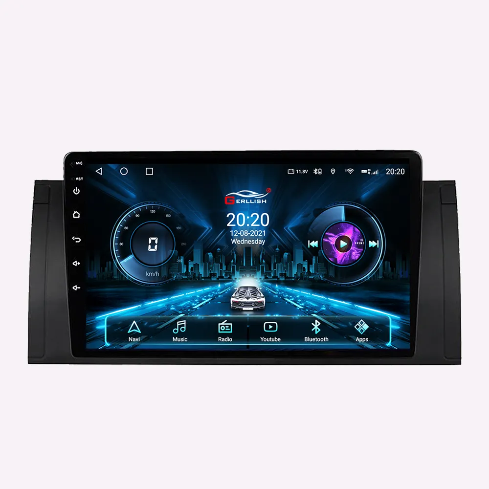 Gerllish Đầu Dvd Video Đa Phương Tiện Radio Xe Hơi Android 9 Inch Cho BMW X5 M5 E39 E38 E53 Có Hỗ Trợ Định Vị Gps Wifi