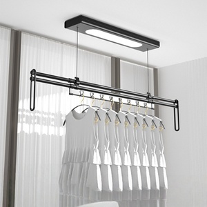 Small size invisible balcony automatic remote control lifting intelligent small apartment single pole electric drying rack - Product Image 1