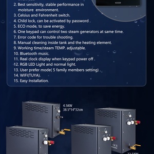 Máy xông hơi hơi nước Stepon New Smart 4.5KW 6KW 9KW 12KW 15KW 18KW, nhà máy hỗ trợ sản xuất OEM ODM chuyên nghiệp. - Product Image 6