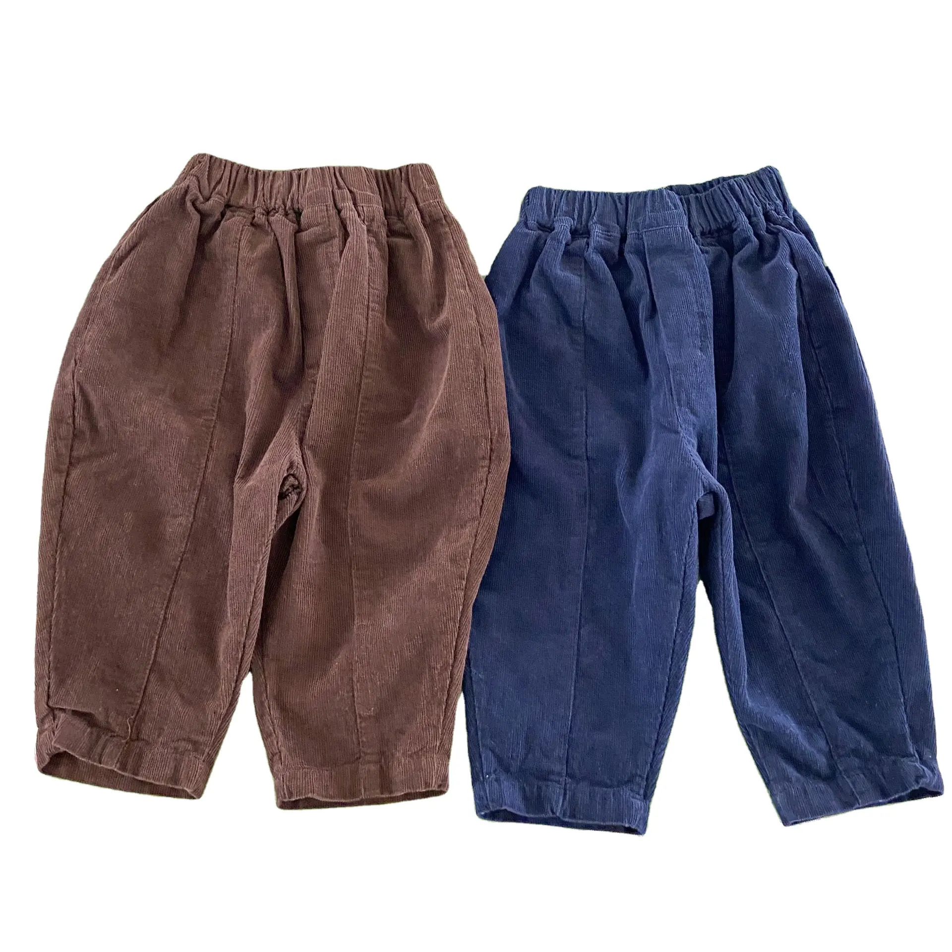 Baby Pants Toddler Corduroy Trousers Kids Coffee Loose Casual Pants with Pocket Winter Kids Pants 2-6T Trouser Clothes