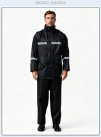 Combinaison de pluie universelle imperméable en gros, deux pièces, haute visibilité, réfléchissante, pour la moto, le camping et la randonnée