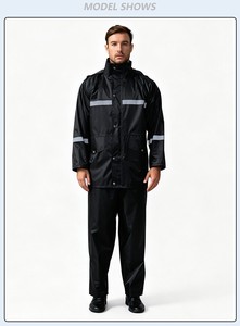 Wholesale Universal Waterproof Rain Suit Two-Piece High Visibility Reflective Outdoor <strong>Motorcycle</strong> Riding Camping Hiking - Product Image 2