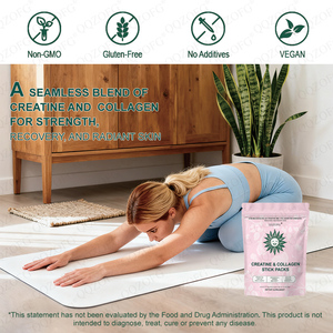 Privé Logo Ondersteuning Immuunversterking <span class=keywords><strong>Creapure</strong></span> Creatine Monohydrate MoriKol Collageen Creatine & Collageen Stick Packs voor Mannen - Product Image 5