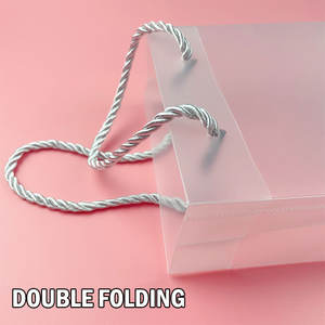 Bolsa transparente para cosméticos, bolsa impermeable de PVC, compras esmeriladas, regalo de playa PP con mano - Product Image 4