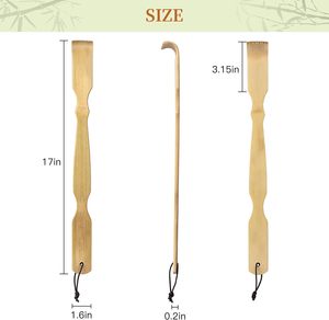 Wholesale 100% Natural Bamboo Handheld <strong>Back</strong> <strong>Scratcher</strong> with custom logo Long Reach Pick Body Massager for Itching Relief - Product Image 2