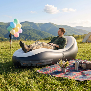 Sofá Inflable Portátil con Diseño de Onda Joyee, Mueble para <span class=keywords><strong>el</strong></span> Hogar, Cómodo Sofá Inflable, Sillón Inflable, Sofá Inflable Tipo Love Seat - Product Image 4