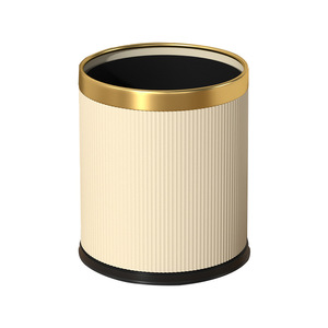 Premium Round Indoor Wastebasket Cylindrical Open Top Kitchen Trash Can <b>Large</b> Capacity Sanitation <b>Bin</b> Modern Design - Product Image 4