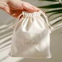 Sac à main en toile de coton et lin avec cordon de serrage, logo personnalisé, emballage de chaussures, pochette à poussière