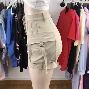 <strong>Women's</strong> Trendy Casual Summer Solid Color Workout <strong>Shorts</strong> Multi-Pockets Button Custom Logo <strong>Cargo</strong> <strong>Shorts</strong> for Outdoor Activities - Product Image 5
