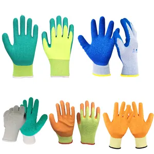 Liner Construction Working Gloves Safety Work Mechanic Gloves Latex Coated Anti-slip Safety Hand Gloves Full Size Latex Emboss