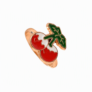 <span class=keywords><strong>Anello</strong></span> in lega di zinco a forma di cartone animato per bambini, graziosi anelli aperti a forma di animali e frutta, anelli regolabili per gioielli da vestire per bambini - Product Image 5