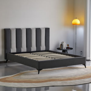 Meubles d'hôtel modernes, <span class=keywords><strong>sommier</strong></span> rembourré - Structure métallique renforcée + <span class=keywords><strong>lattes</strong></span> en bois - Tissu et dimensions entièrement personnalisables - Product Image 6