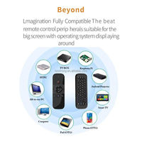 Télécommande vocale M8 Air Mouse 2.4G, Mini clavier sans fil d'apprentissage IR détection gyroscopique batterie au lithium pour boîtier tv android