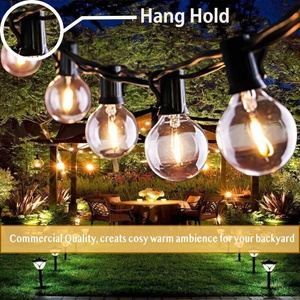 30 Bulbs Length 10.5 Meters Solar Decor <b>Light</b> G40 <b>String</b> <b>Light</b> Solar <b>String</b> <b>Lights</b> Outdoor Waterproof - Product Image 2