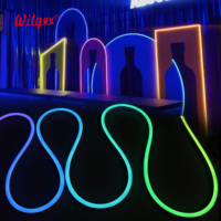 Bande lumineuse LED en silicone 10x15mm, pixels dynamiques adressables RGBIC, support en cuivre, fil d'or 99,99%, UL94V-0 5Y