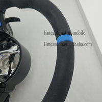 Nouveau produit phare : Volant en microsuède bleu à rayures pour BMW Série 3, Série 5, F10, F20, F30, F90, F01, F02