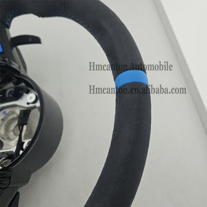 Nuevo Producto, Volante Deportivo con Franja Superior Azul en Alcántara para BMW Serie 3, Serie 5, F10, F20, F30, F90, F01, F02 - Product Image 6