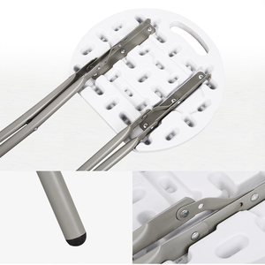 Venta Directa de Fábrica, Taburete de Bar Plegable de Plástico Blanco, Pequeño, Alto, Ajustable, Moderno y de Alta Calidad para el Hogar - Product Image 4