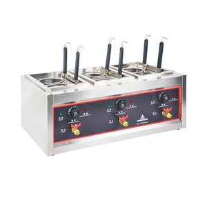 Cocina comercial <span class=keywords><strong>de</strong></span> fideos <span class=keywords><strong>de</strong></span> calentamiento rápido a <span class=keywords><strong>Gas</strong></span>/eléctrica <span class=keywords><strong>de</strong></span> encimera, caldera <span class=keywords><strong>de</strong></span> Pasta <span class=keywords><strong>de</strong></span> 6 cestas <span class=keywords><strong>de</strong></span> alta capacidad con gabinete - Product Image 2