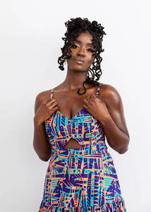 Nouvelle <span class=keywords><strong>robe</strong></span> Maxi à imprimé <span class=keywords><strong>africain</strong></span> pour femmes sans manches robes longues de haute qualité - Product Image 5