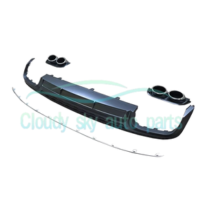 Diffusore Posteriore per Auto Stile YT S6 Nero o Argento con Punte in Plastica per <span class=keywords><strong>A6</strong></span> S-line <span class=keywords><strong>2019</strong></span>+ - Product Image 3