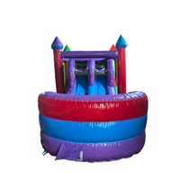 Rumah Bouncy Tiup Yuejia Cb-08 PVC Terlaris, Perosotan Indoor Seru, Lapangan Bermain Anak Kapasitas 500kg untuk Penggunaan Komersial