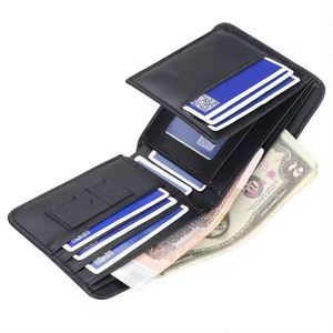 Muestra gratuita 2023, tarjetero personalizado retro pequeño y delgado, billetera de cuero PU - Product Image 6