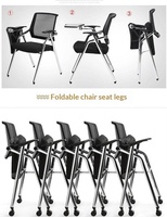 Chaise d'ordinateur pliable et empilable, portable, à pliage rapide, avec structure robuste, pour réunions, visiteurs, expositions et événements