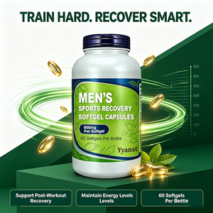 Men's Sports Recovery Softgel Capsules 800mg 60pcs Natural <b>Post</b>-Workout Body Recovery Support Dietary Supplement Vegetarian - Product Image 3