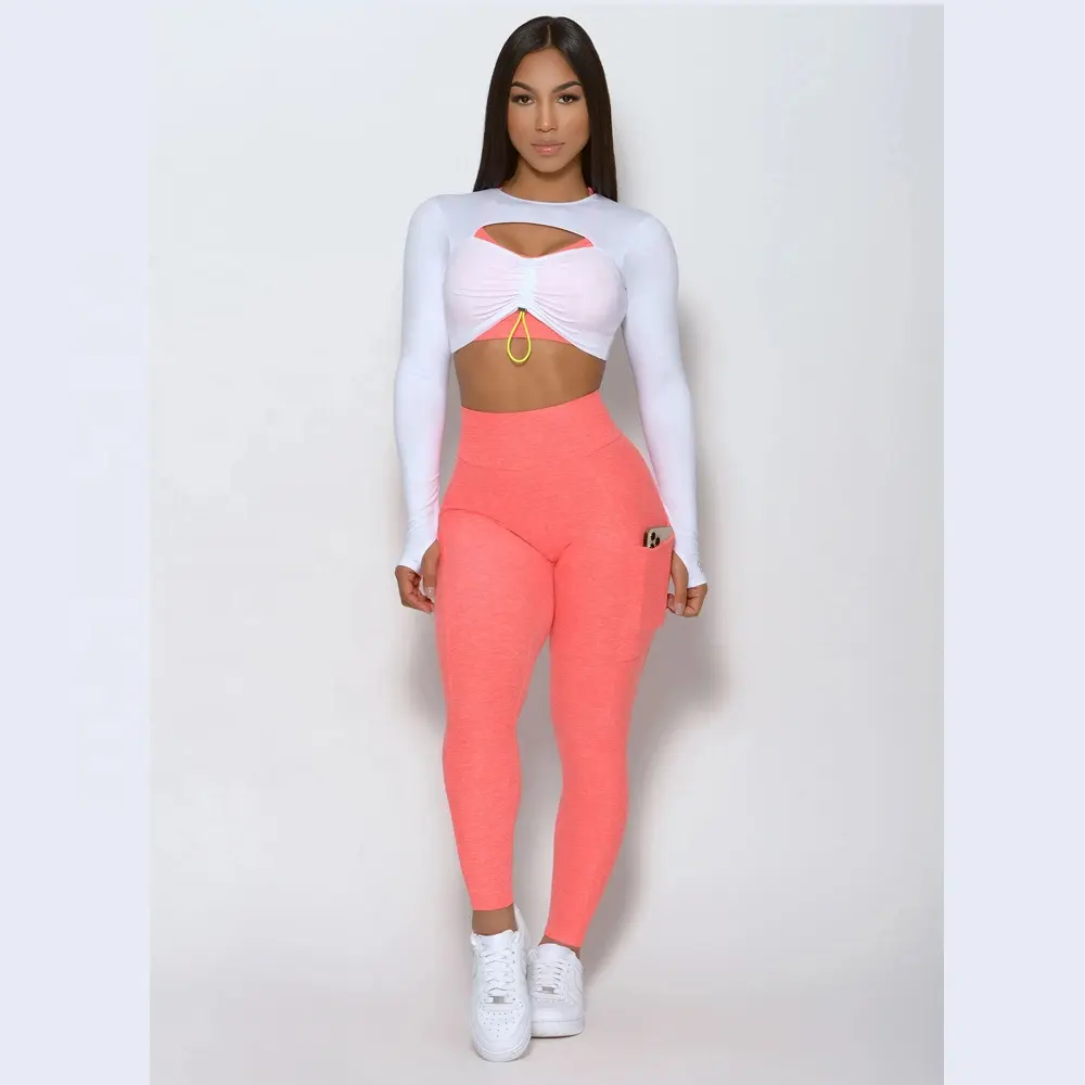 Custom Sportswear 2 Piece Set Women Gym Fitness Sets plus size Leggings with pockets Yoga Wear Workout Yoga shorts set