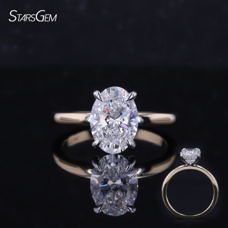 เพชรห้องแล็บ IGI ตัดรูปไข่