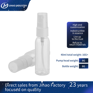 Bouteille en plastique PET de 40 ml, adaptée aux soins personnels, format voyage, petite capacité, bouteille blanche transparente, couleur personnalisable - Product Image 1