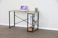 Bureau d'angle en forme de L avec étagères de rangement, table d'écriture gain de place pour le bureau à domicile