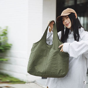 Women's <b>large</b> capacity customizable logo printed linen cotton canvas shopping <b>bag</b> - Product Image 5