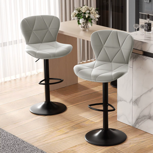 K Factory Direct Sales Black <b>bar</b> <b>Stool</b> with Backrest Hotel Lobby Swivel <b>Bar</b> Chairs Wholesale High Back High <b>Stool</b> - Product Image 5