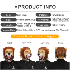 <span class=keywords><strong>Maschera</strong></span> in Latex a Forma di <span class=keywords><strong>Leone</strong></span> Cartoon, per Feste, Festival, Celebrazioni, Attività Divertenti, Regalo, Costume da Animale - Product Image 2