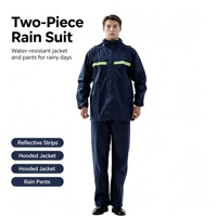 Ensemble imperméable unisexe pour adulte, pantalon et veste, résistant aux fortes pluies, réfléchissant, pour le cyclisme, le travail en extérieur, vente en gros
