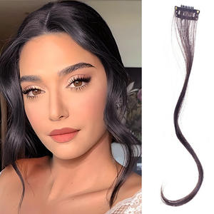 Perruque à frange en forme de <span class=keywords><strong>barbe</strong></span> de dragon, frange diagonale, frange en forme de huit, <span class=keywords><strong>postiche</strong></span> amincissant le visage, raie au milieu, naturelle, invisible, fabriquée à la machine - Product Image 1